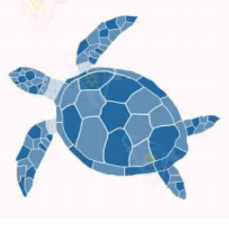 Blue Sea Turtle